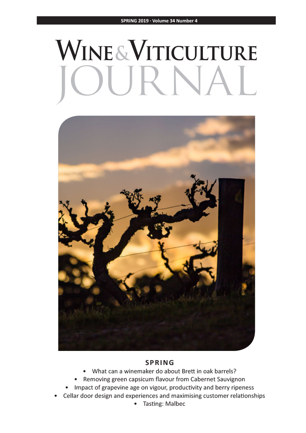 Wine & Viticulture Journal. Volume 34, No 4, 2019