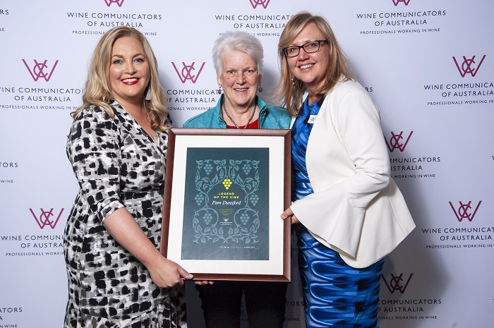 Pam Dunsford wins South Australia Wine Communicators of Australia Legend of the Vine 2019