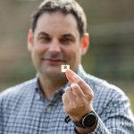 Gareth Innes with a biodegradable vine clip
