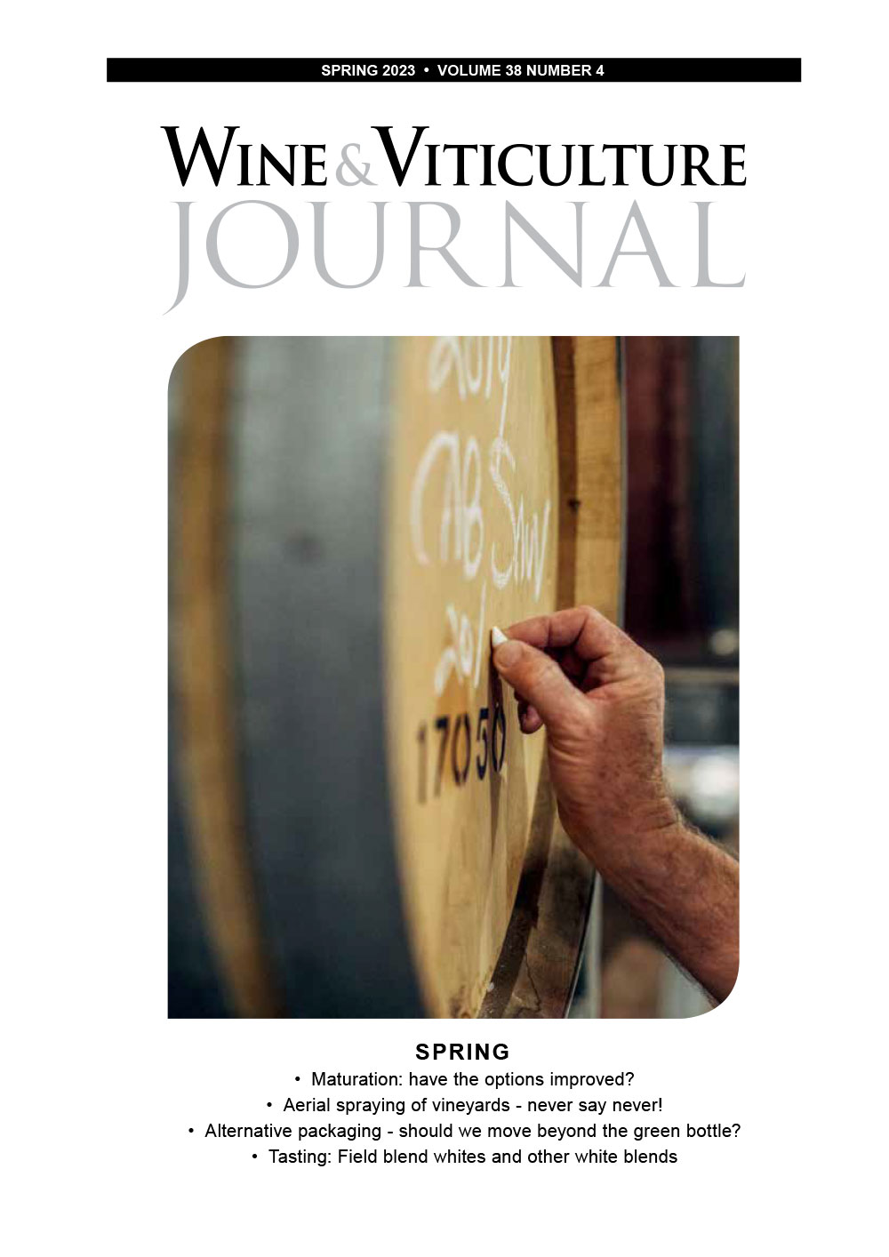 Wine & Viticulture Journal. Volume 38, No 4, 2023